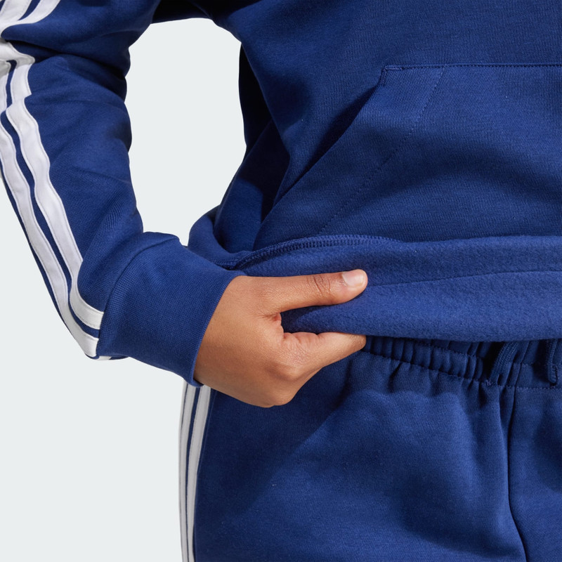 Essentials 3-Stripes Fleece Hoodie 6