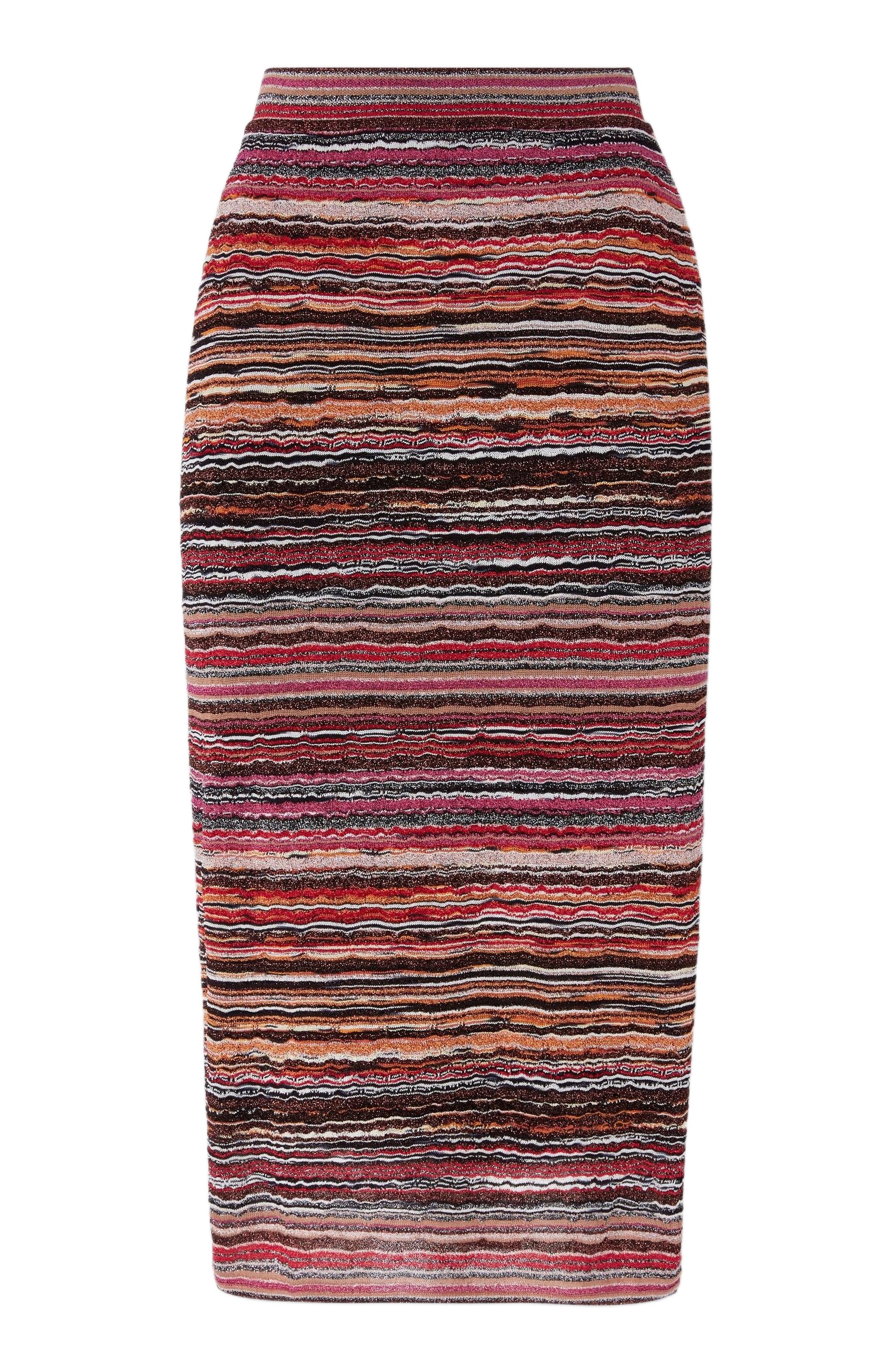 Missoni Midi Skirt In Lamé Embossed Viscose With Wave Pattern in Multicoloured at Nordstrom - 2