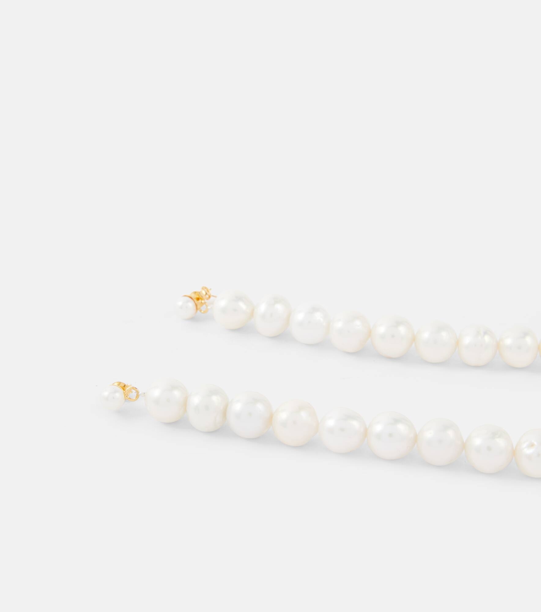 Pearl drop earrings - 4