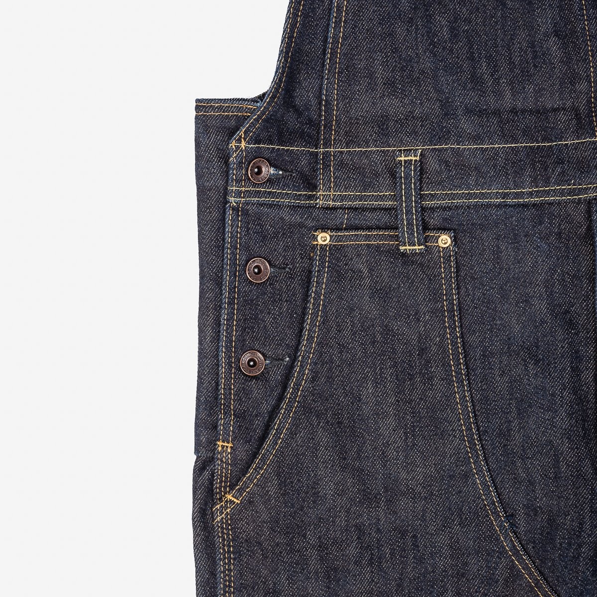IH-805 21oz Selvedge Denim Double Knee Overalls - Indigo - 6