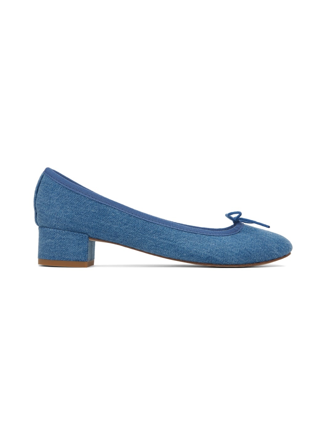 Blue Camille Denim Ballerina Heels - 1