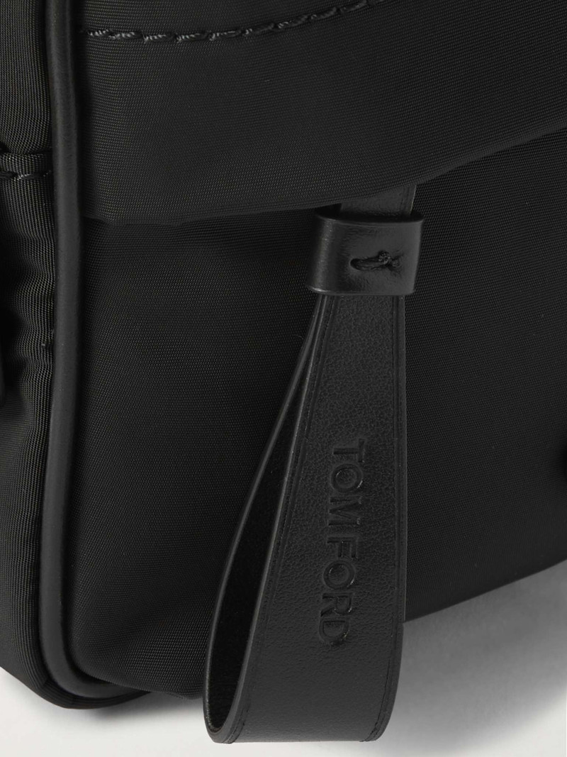 Logo-Embossed Leather-Trimmed Recycled-Shell Belt Bag 5