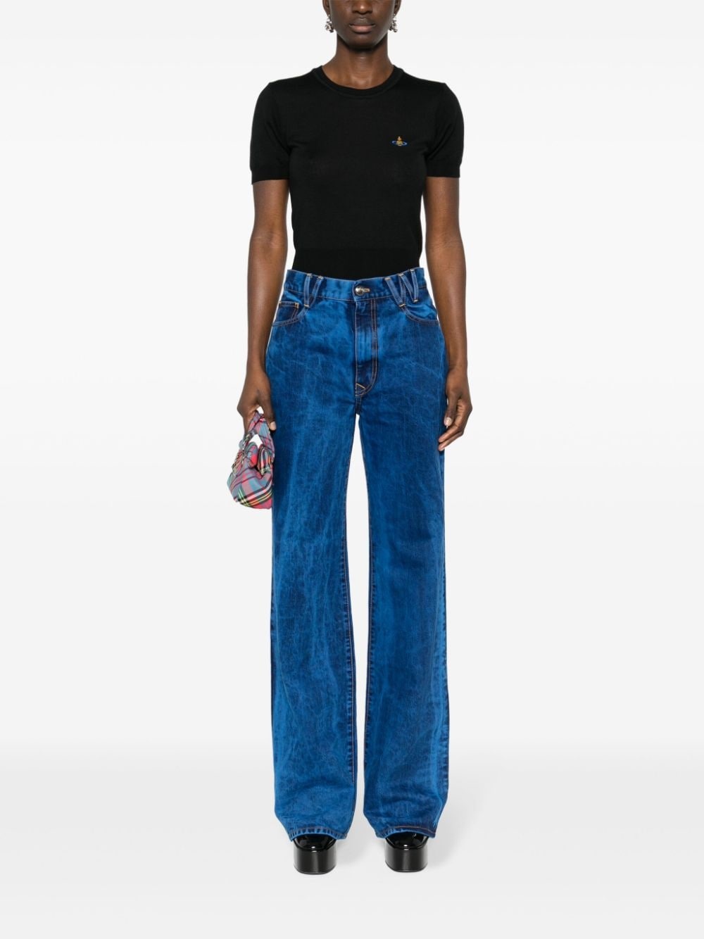 Orb-embroidered knitted top - 2
