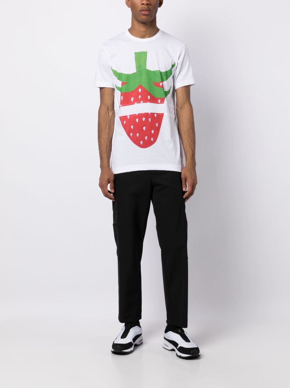 strawberry-print cotton T-shirt - 2