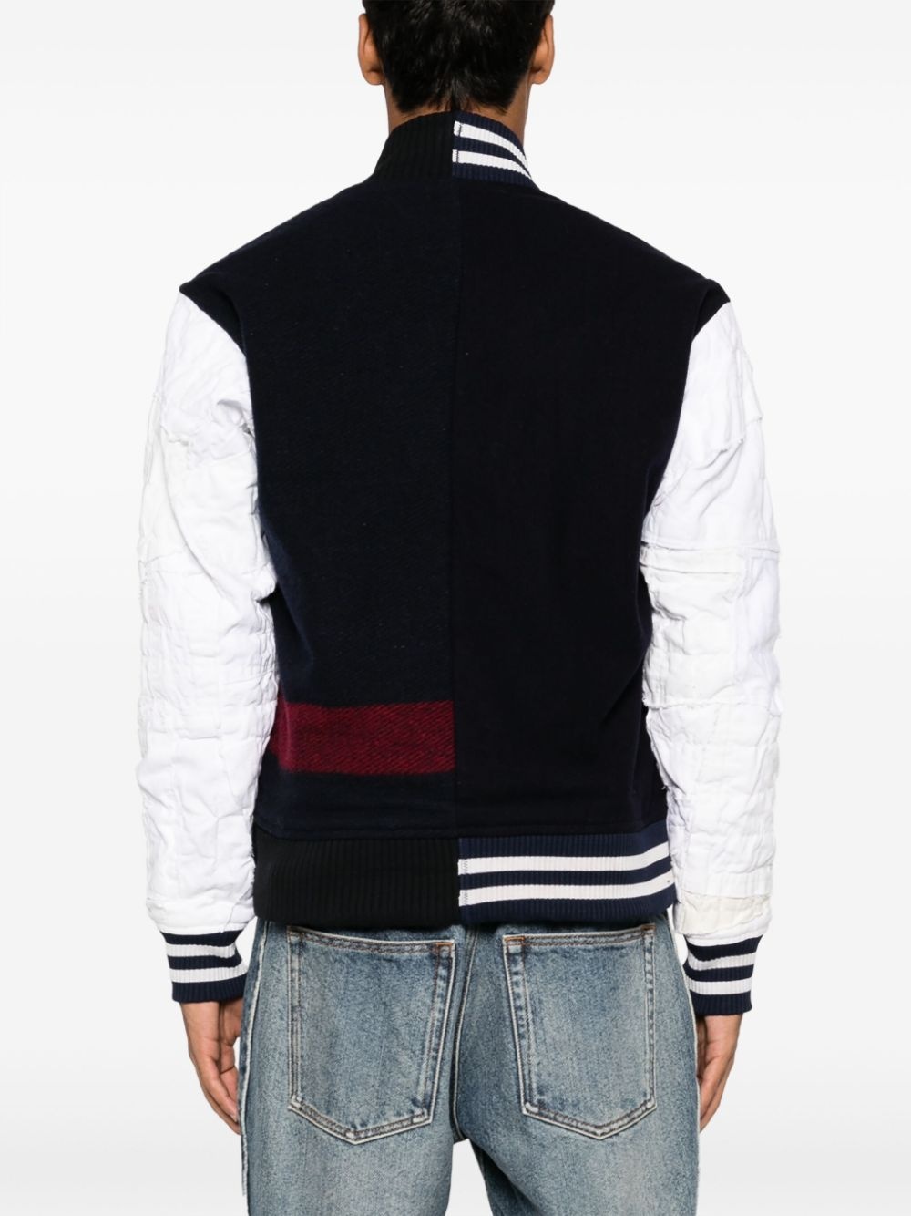 slogan-embroidered bomber jacket - 4