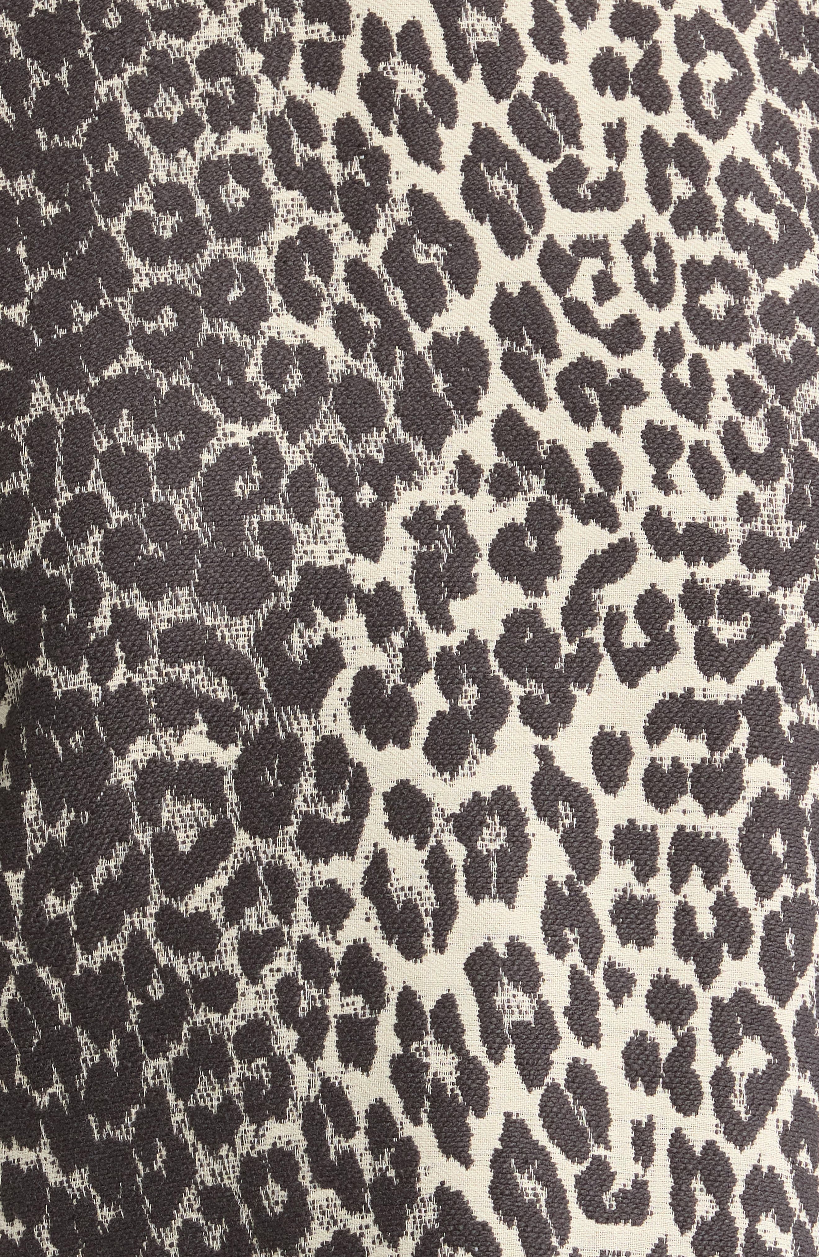 Ganni Leopard Jacquard Organic Cotton Skater Dress at Nordstrom - 6