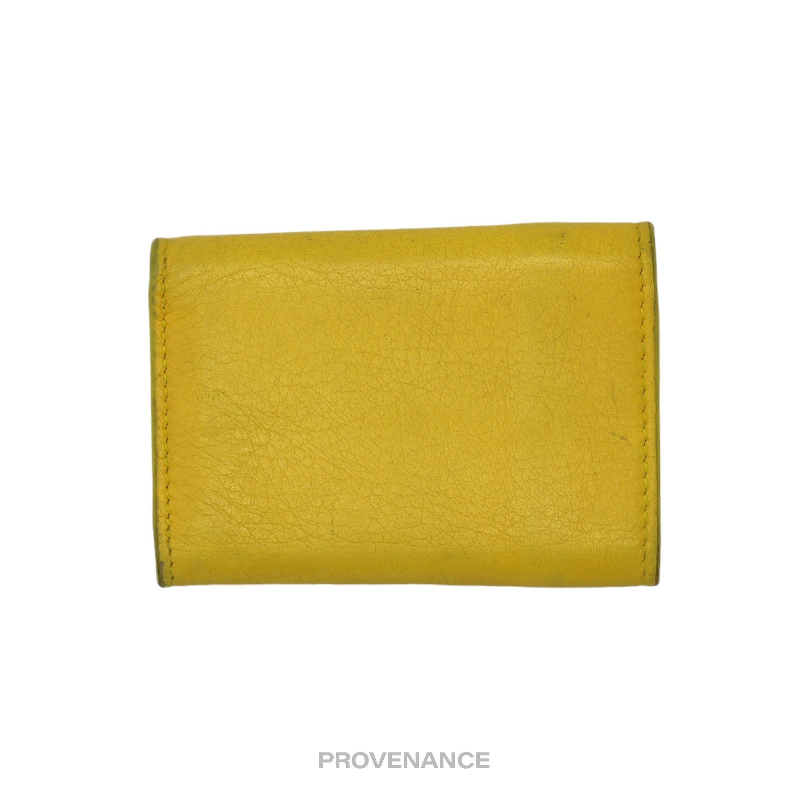 Balenciaga Papier Mini Wallet - Yellow Leather - 2