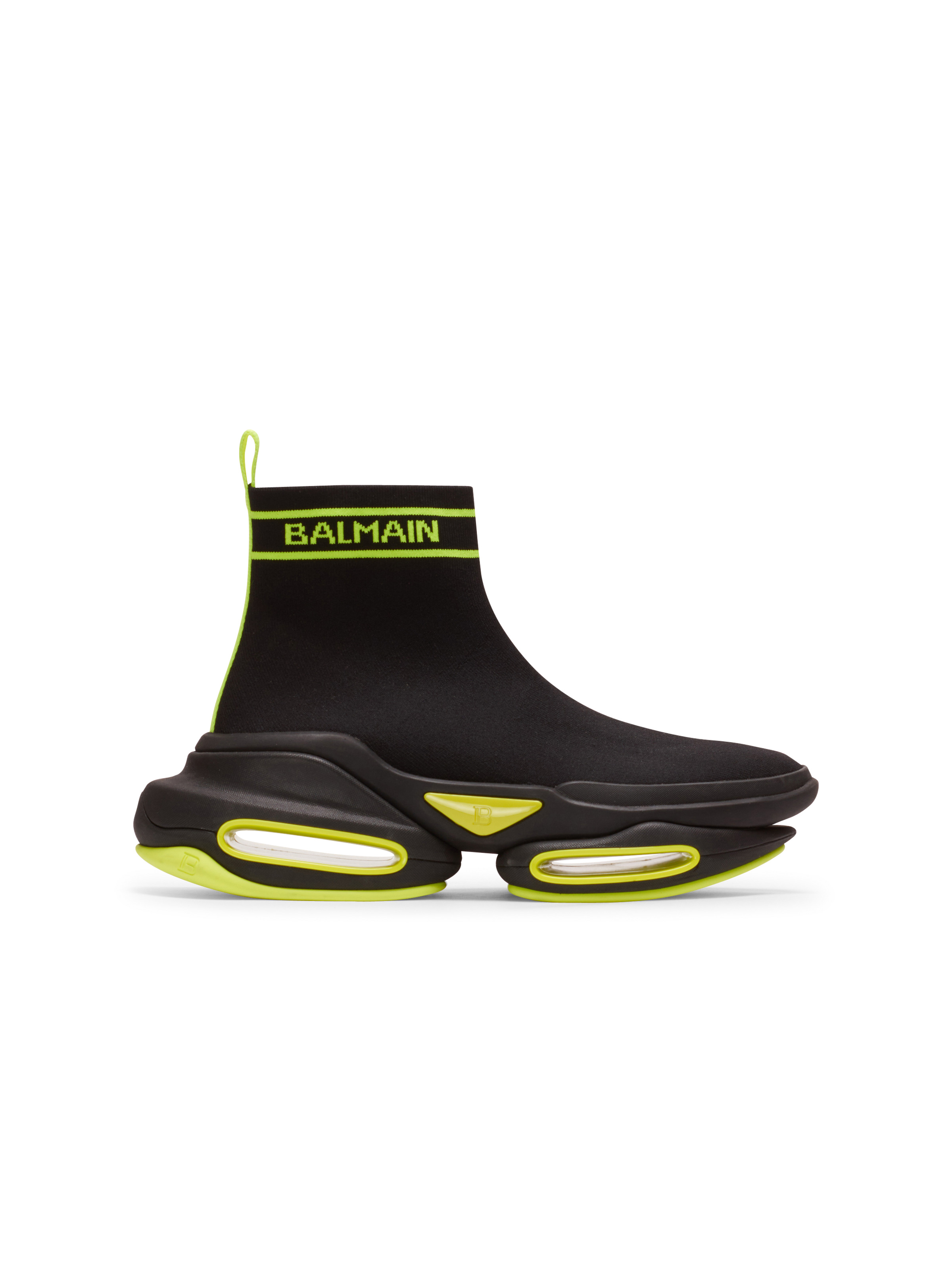 B-Bold high-top mesh trainers with Balmain monogram - 1