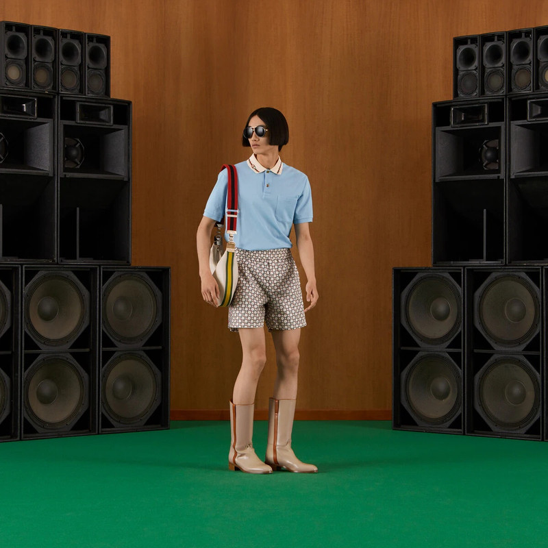 GUCCI Geometric G print waterproof nylon shorts outlook