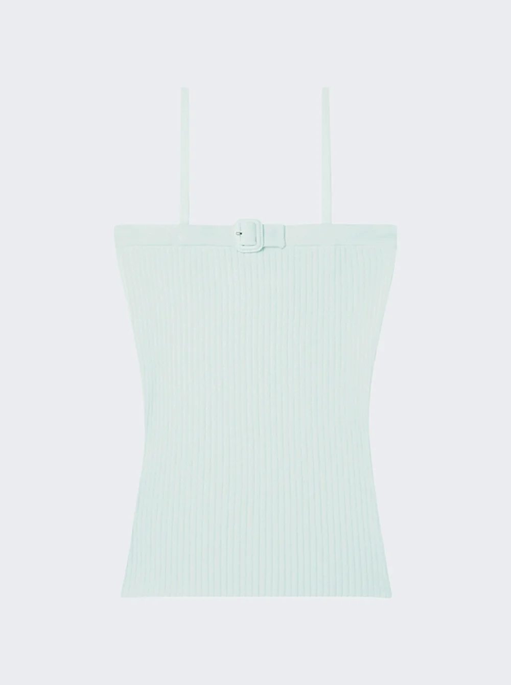 Buckle Rib Knit Top Light Mint - 1