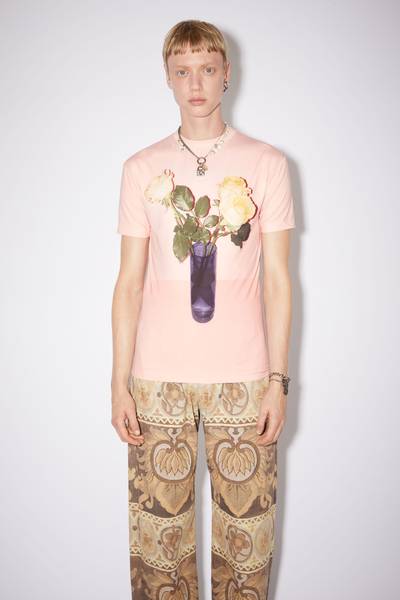 Acne Studios Rose print t-shirt - Rose pink outlook