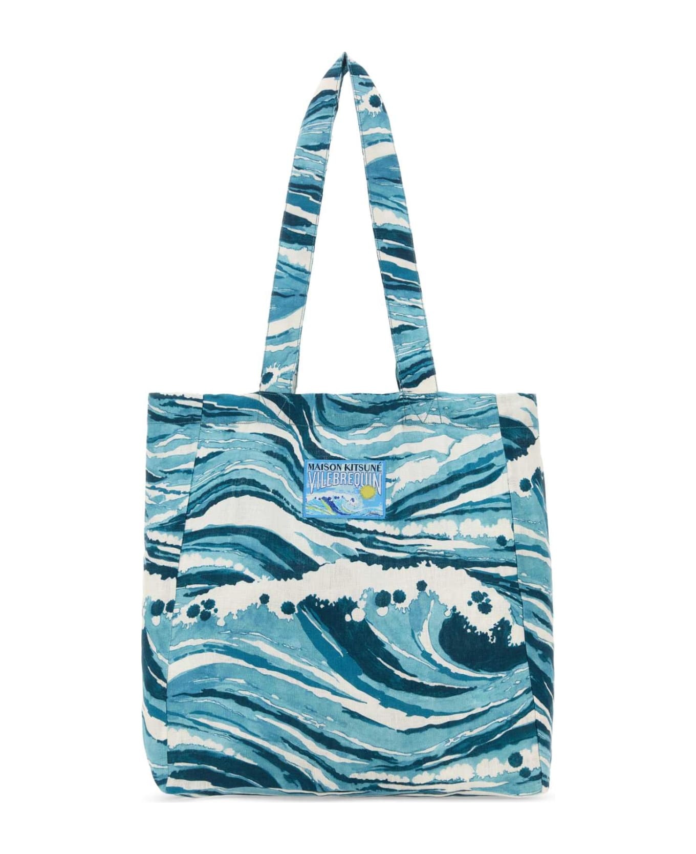 Printed Fabric Villebrequin X Maison Kitsune Shopping Bag - 1