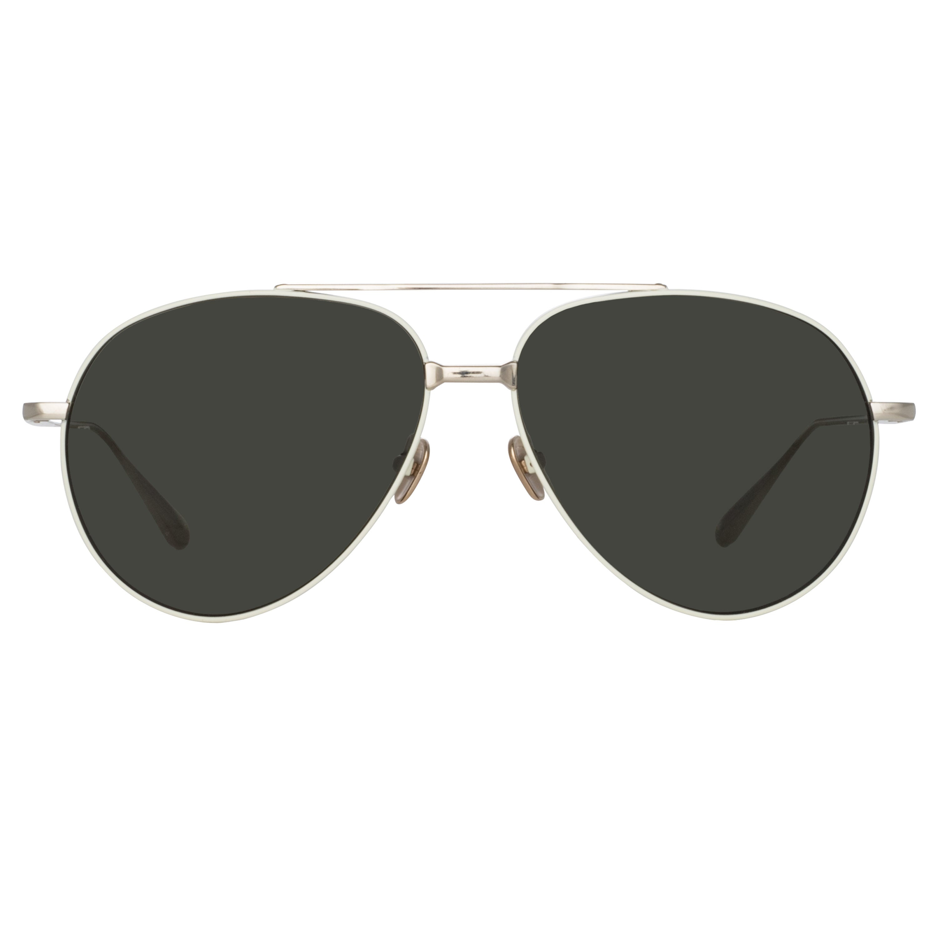 MEN'S MARCELO AVIATOR SUNGLASSES IN WHITE - 1