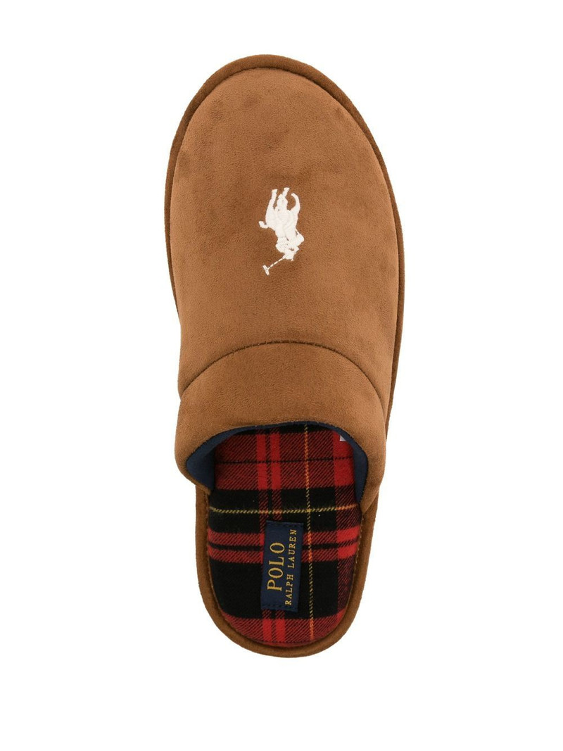 logo-embroidered mule slippers 4