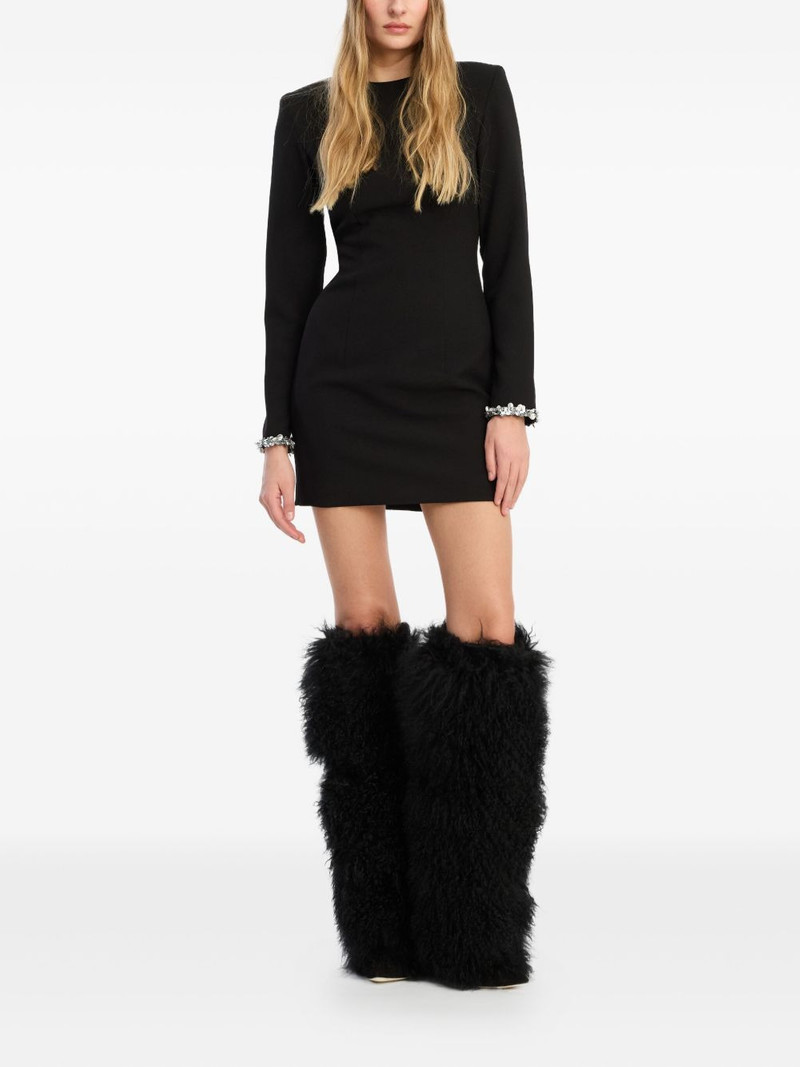 ROTATE embellished crepe mini dress outlook