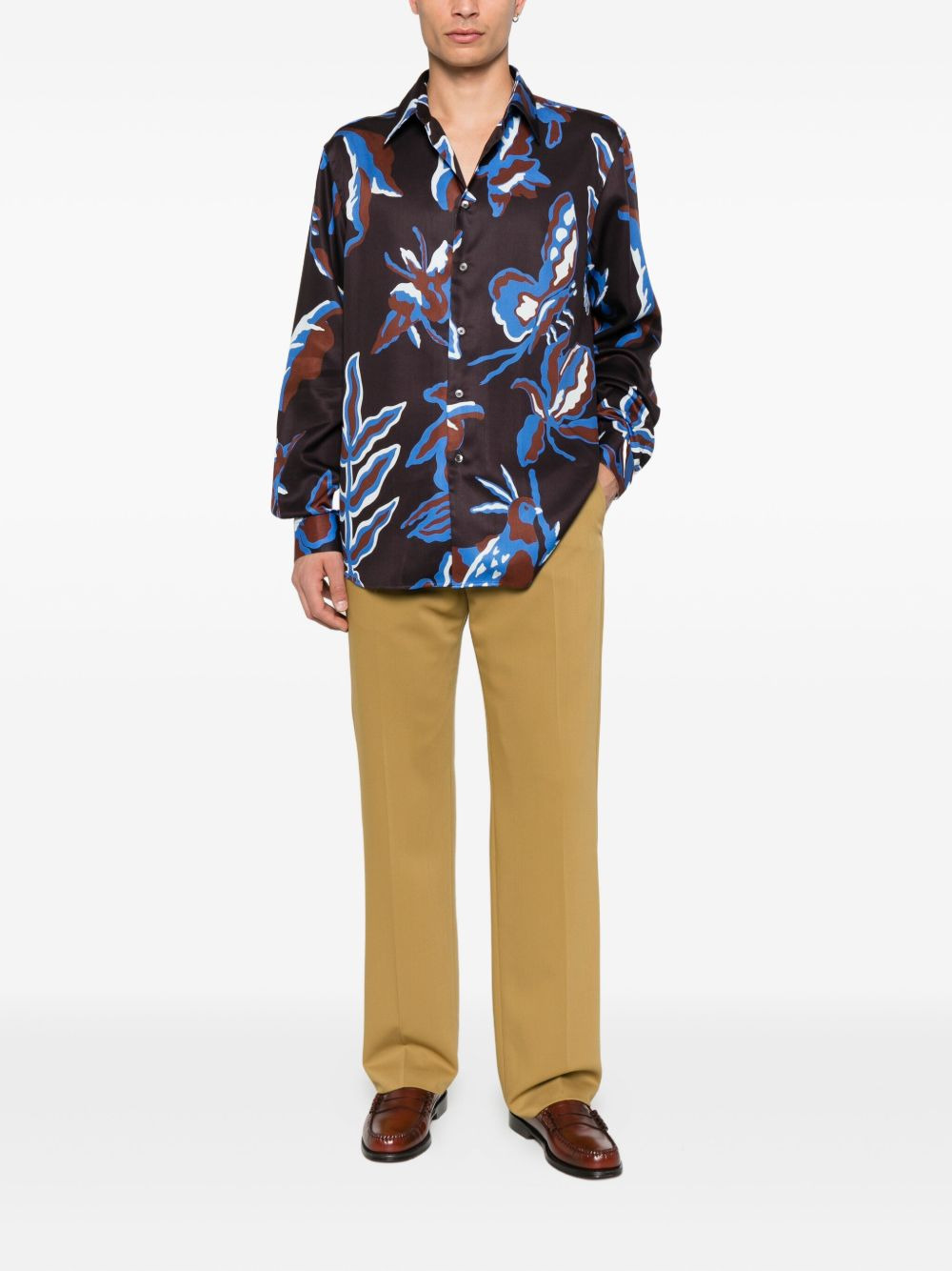 geometric-print shirt - 2