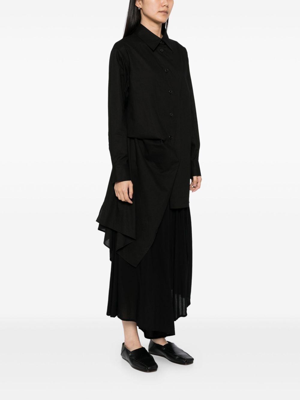 cotton asymmetric shirt - 3