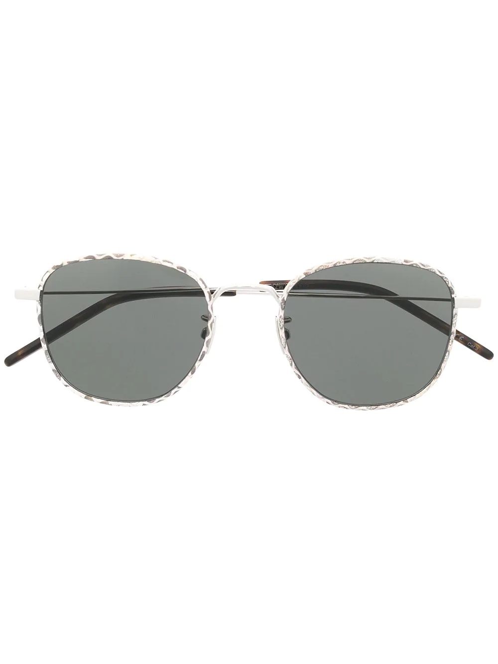 snakeskin-effect tinted sunglasses - 1