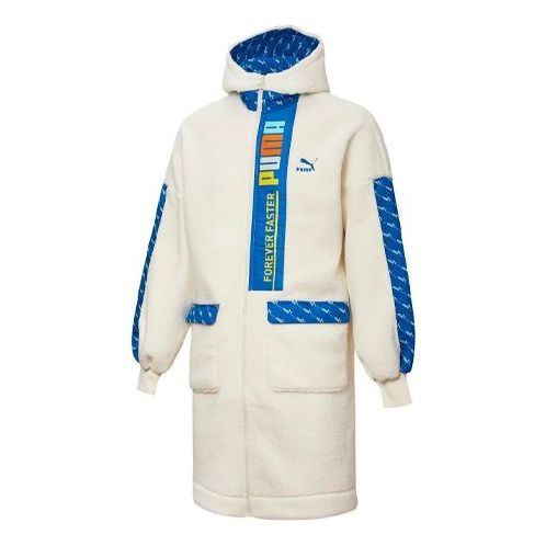 Puma Long Fleece Jacket 'White Blue' 532171-55 - 1