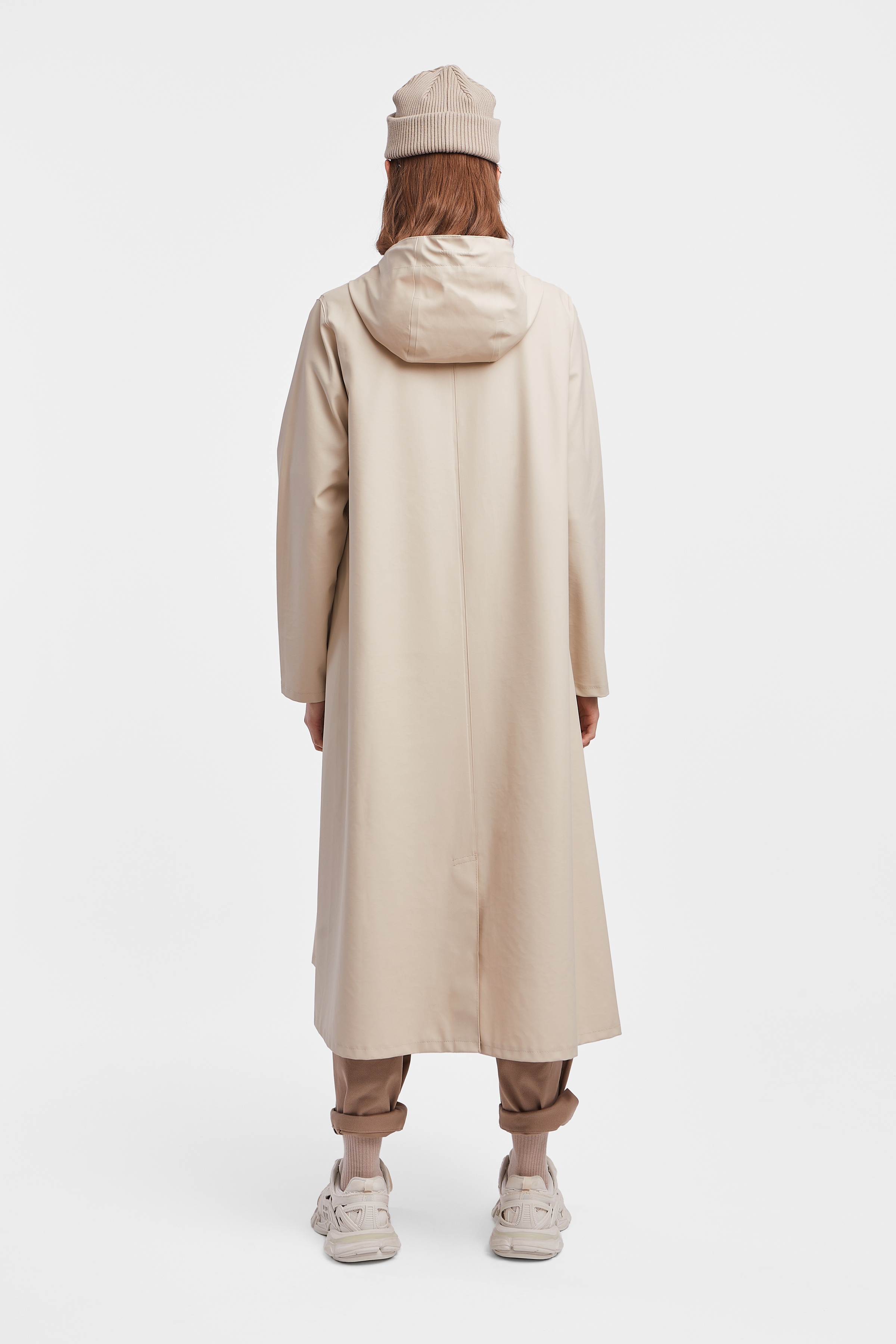 Mosebacke Long Lightweight Zip  Raincoat Oyster - 4