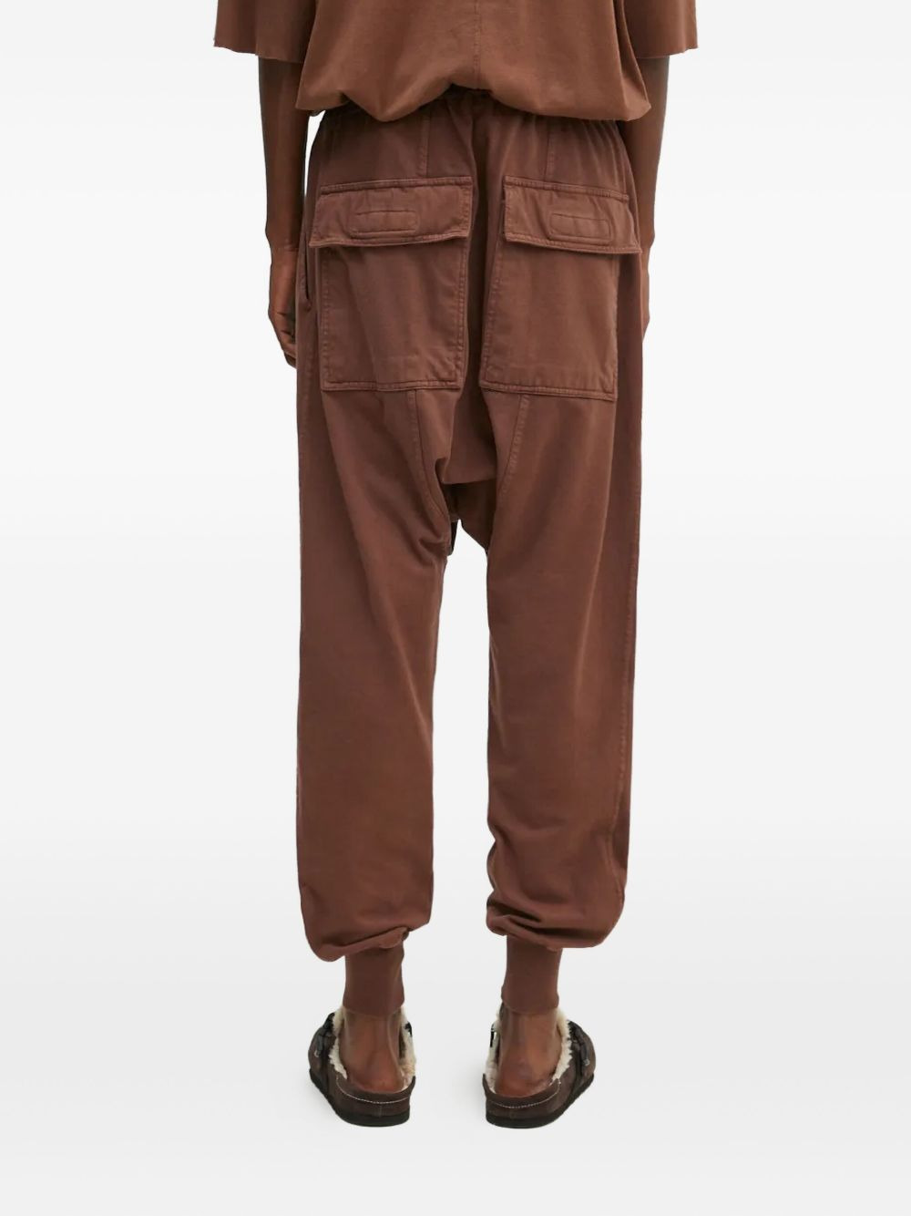 drawstring drop-crotch trousers - 3
