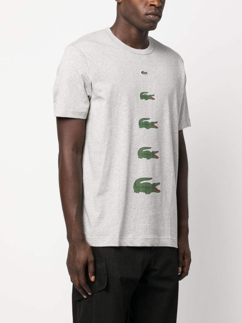 x Lacoste logo-print cotton T-shirt - 3