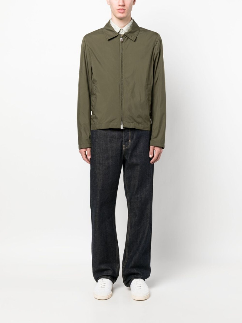 Canali goatskin zip-up shirt jacket outlook