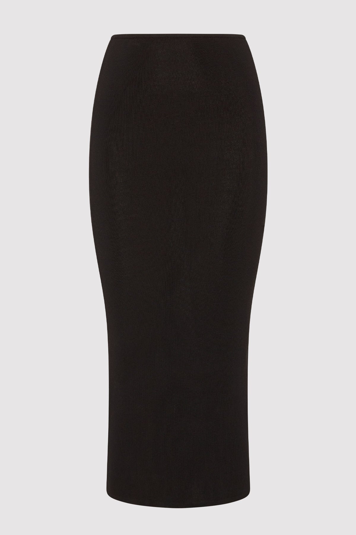 Low Waist Knit Skirt - Black - 4