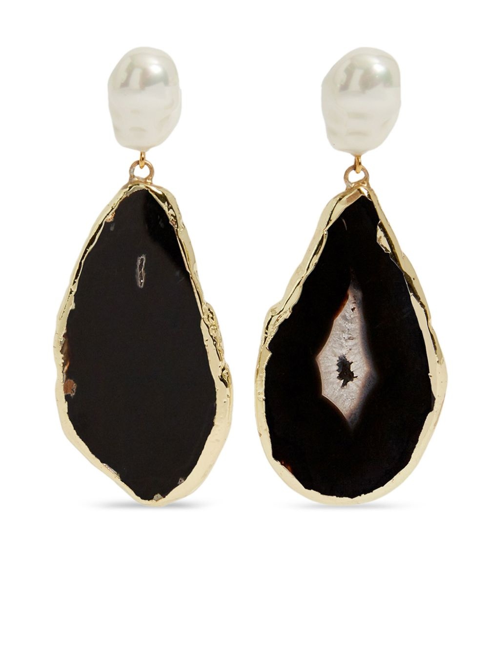 Stone drop earrings - 1