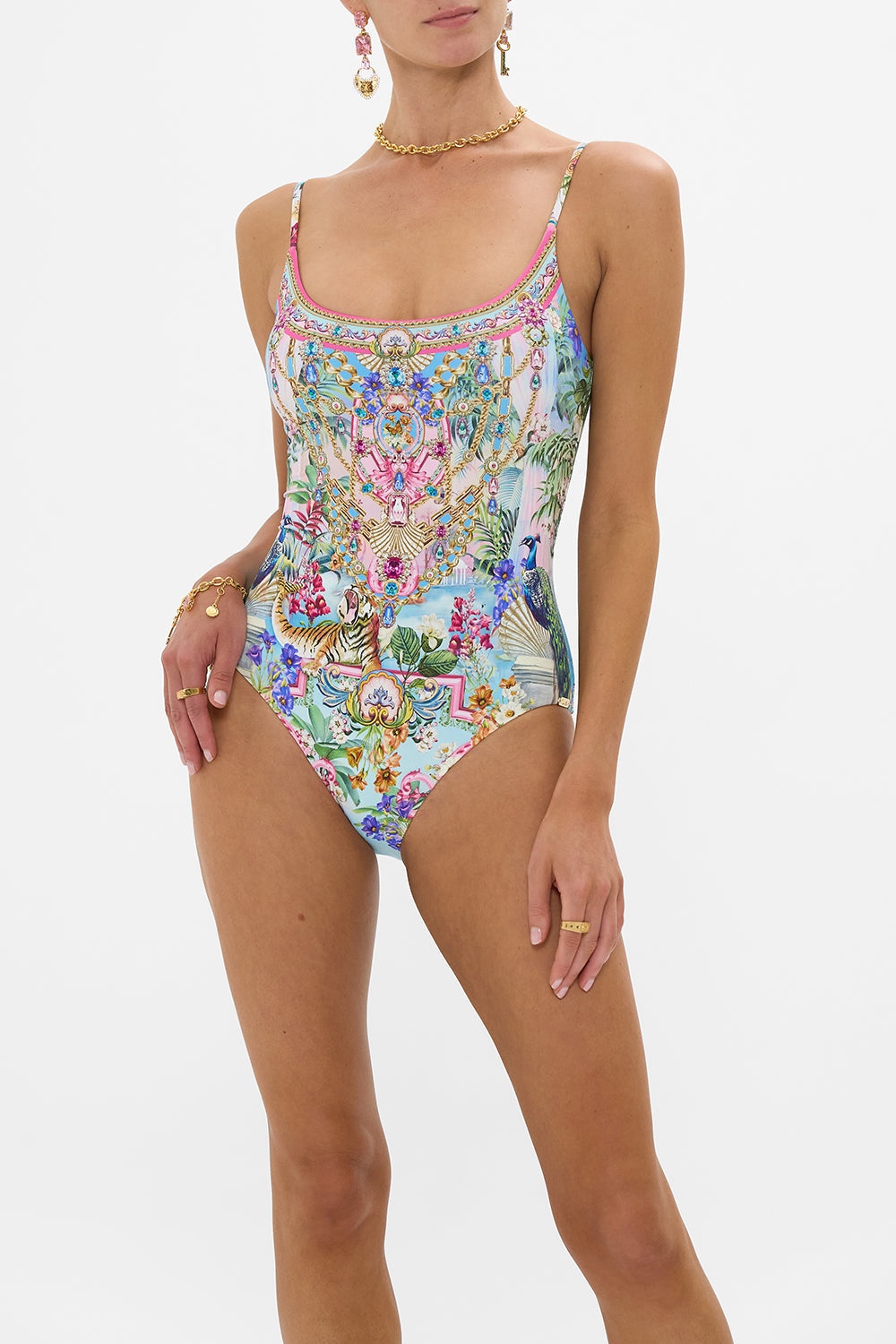 SCOOP NECK ONE PIECE WITH SCOOP BACK - 5