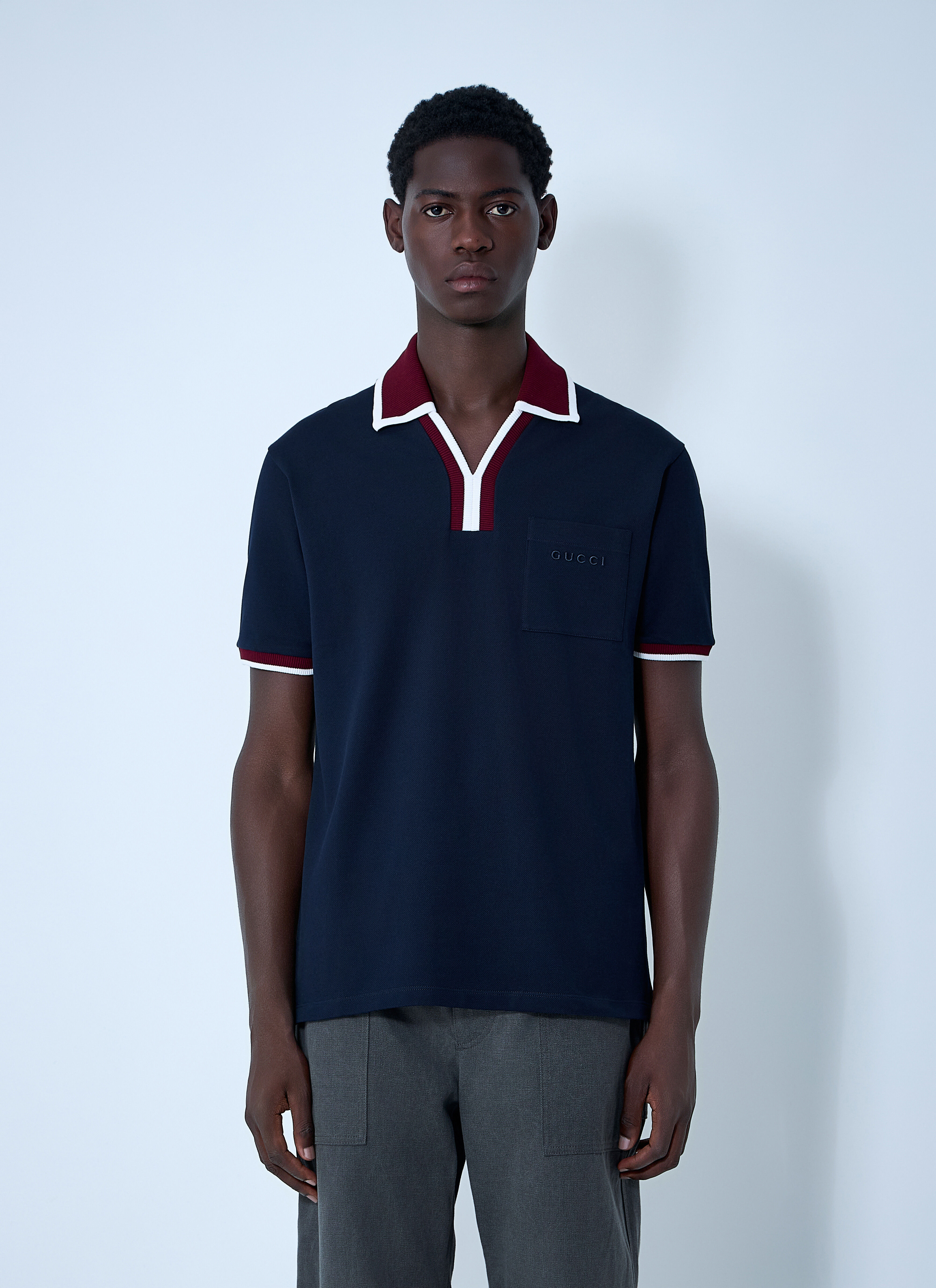 Logo Motif Polo Shirt - 1