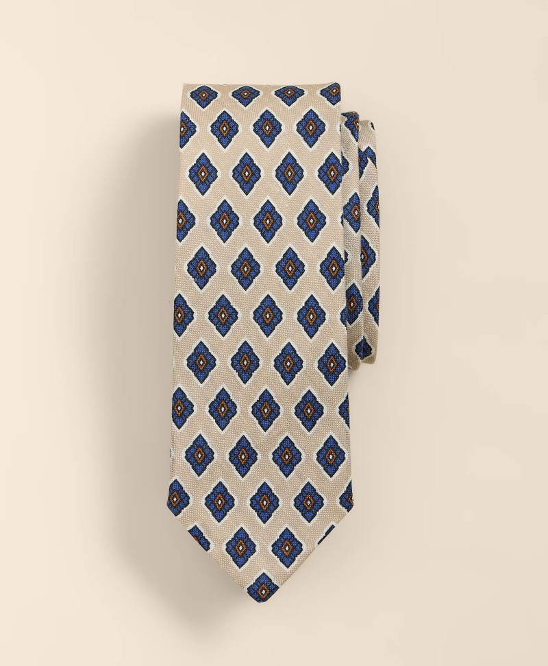 Linen-Silk Foulard Tie 1