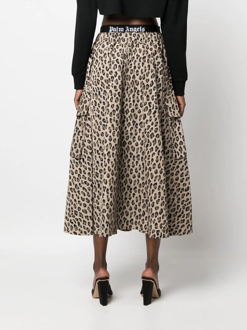 animalier print cargo skirt - 4