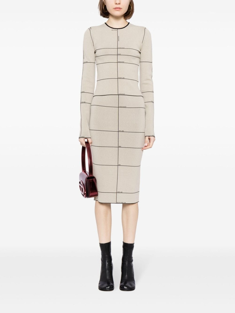 VETEMENTS intarsia-knit high-waisted skirt outlook
