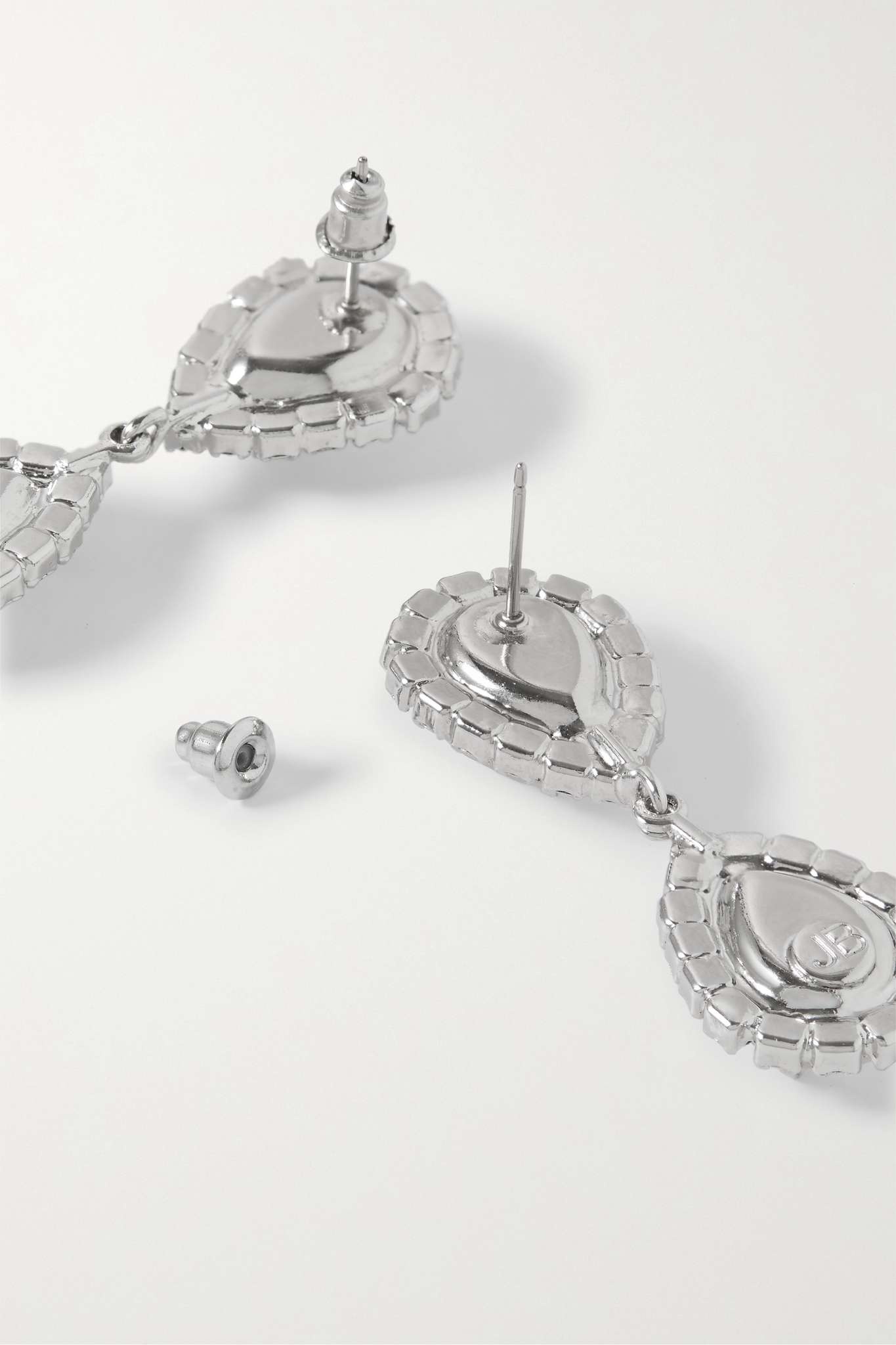 Evalina silver-tone crystal earrings - 3