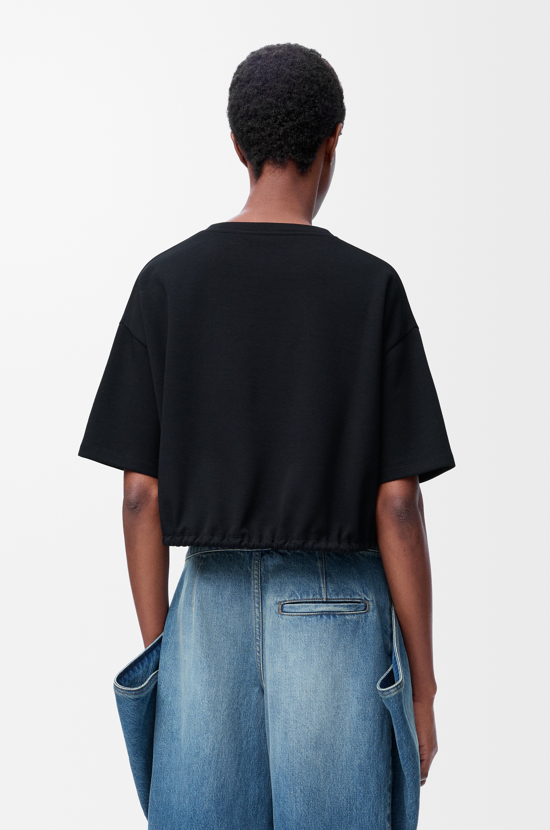 Cropped T-shirt in cotton - 4