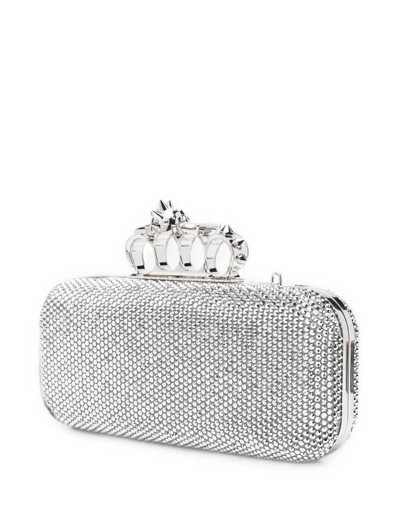 Alexander Mcqueen Long Knuckle Crystal-embellished Clutch Bag 4