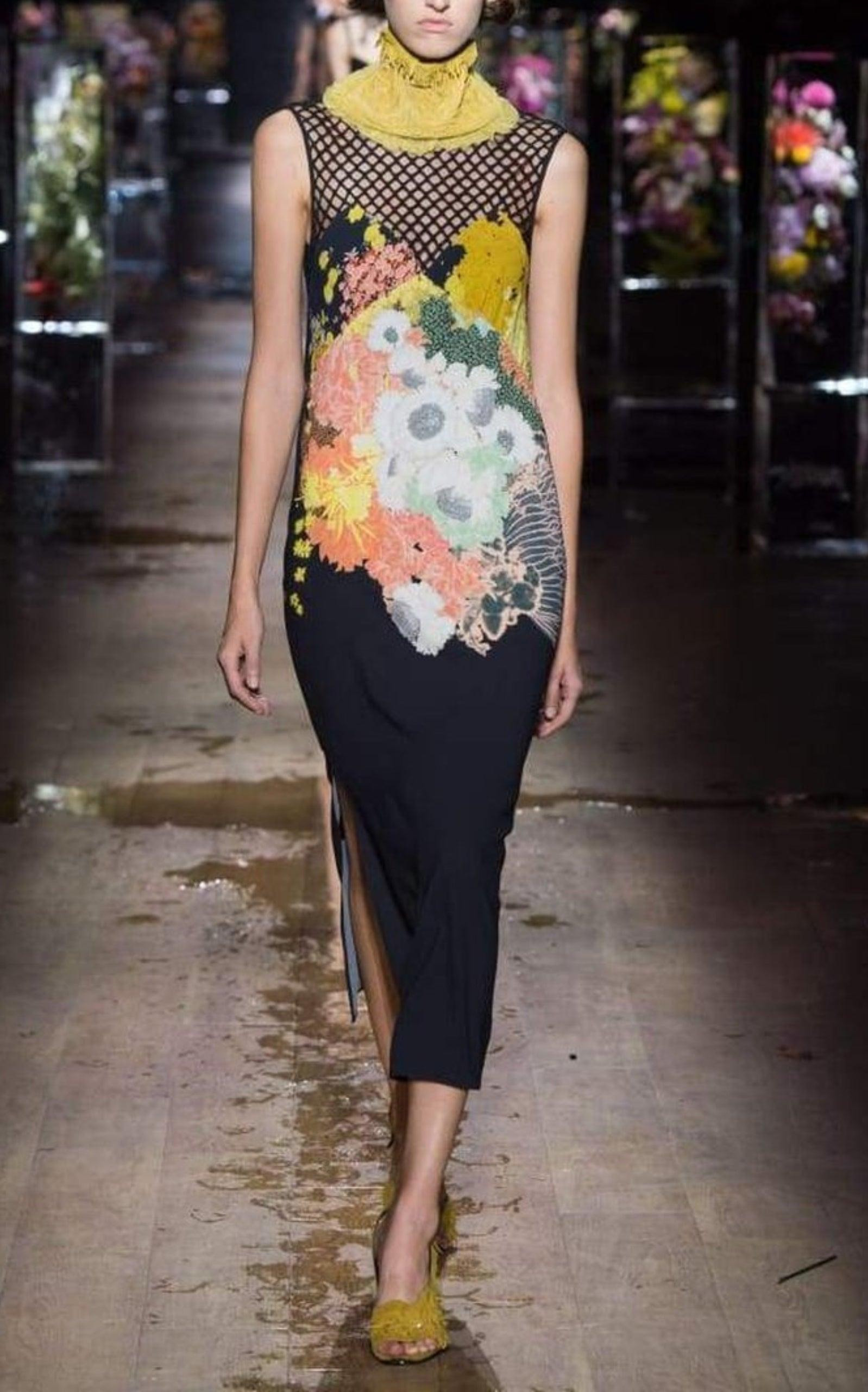Mesh-Yoke Maxi Dress - 2