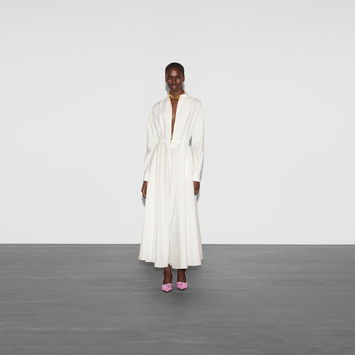 Cotton poplin maxi dress - 2