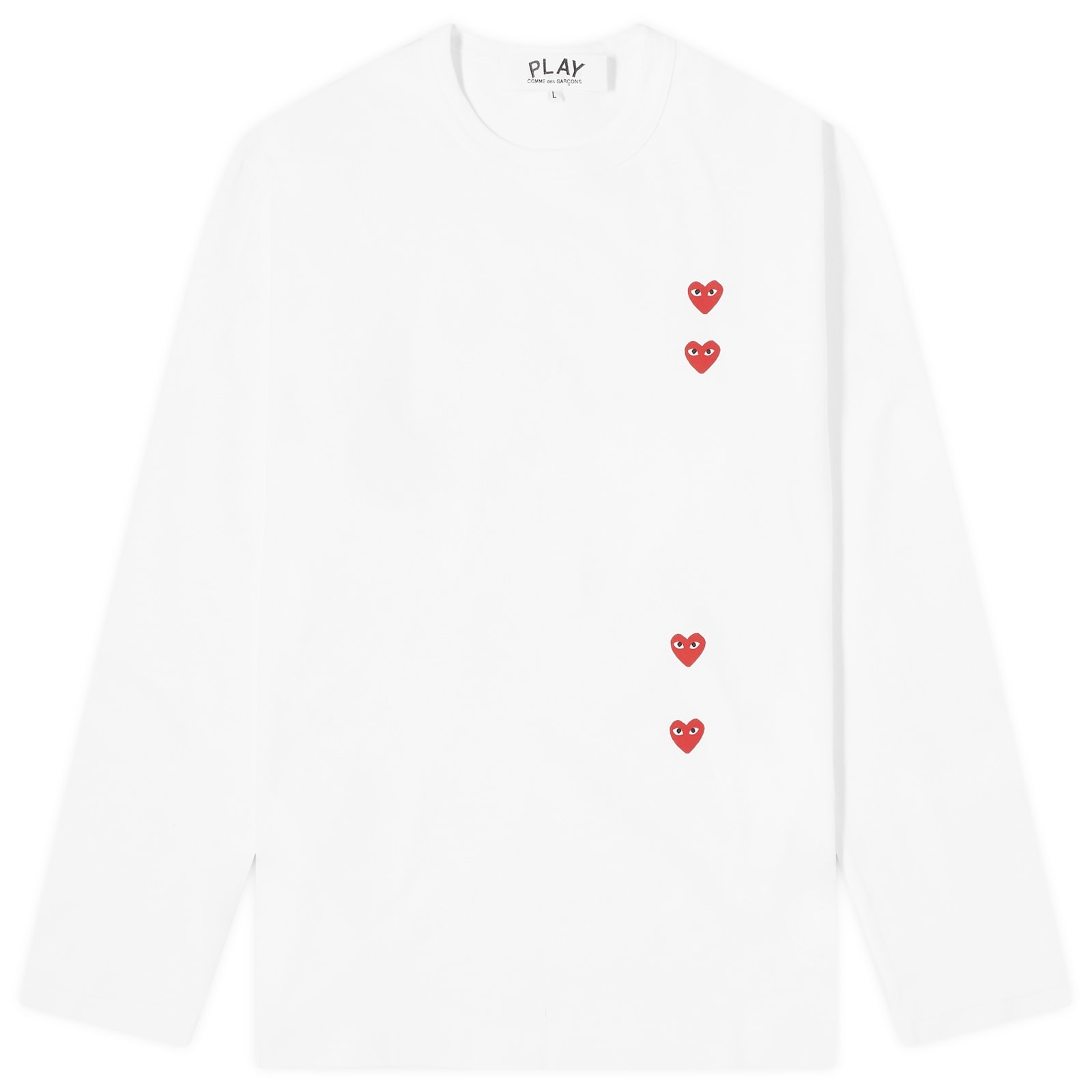 Comme des Garçons Play Long Sleeve 4 Heart T-Shirt - 1