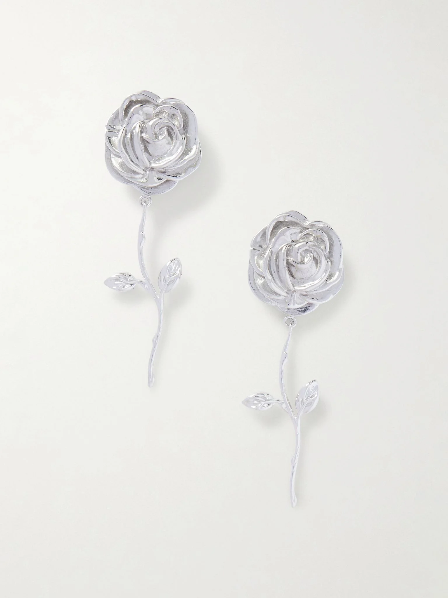 Rhodium-plated earrings Silver - 1
