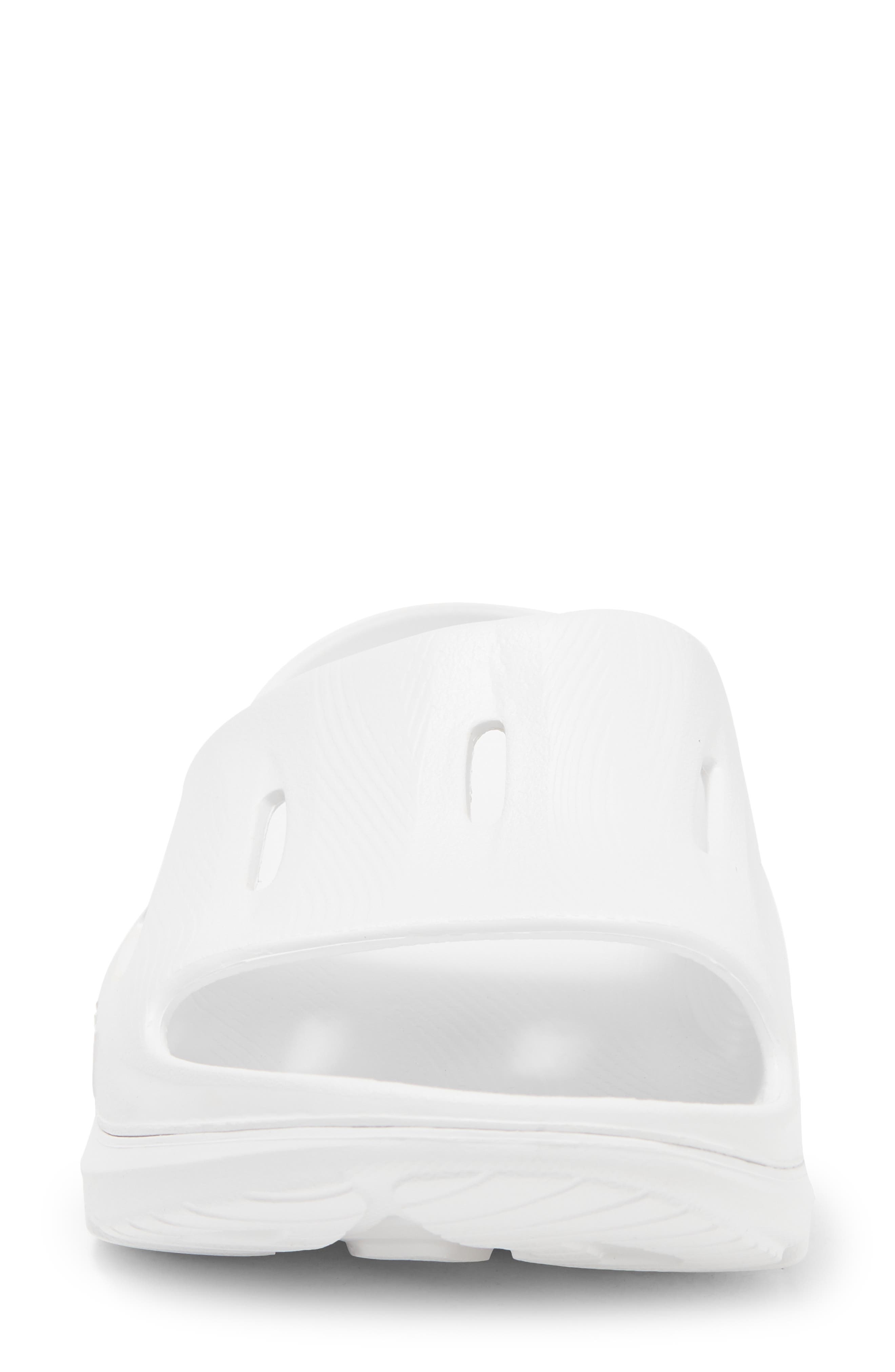 HOKA Gender Inclusive Ora Recovery Slide 3 Sandal in White /White at Nordstrom - 4