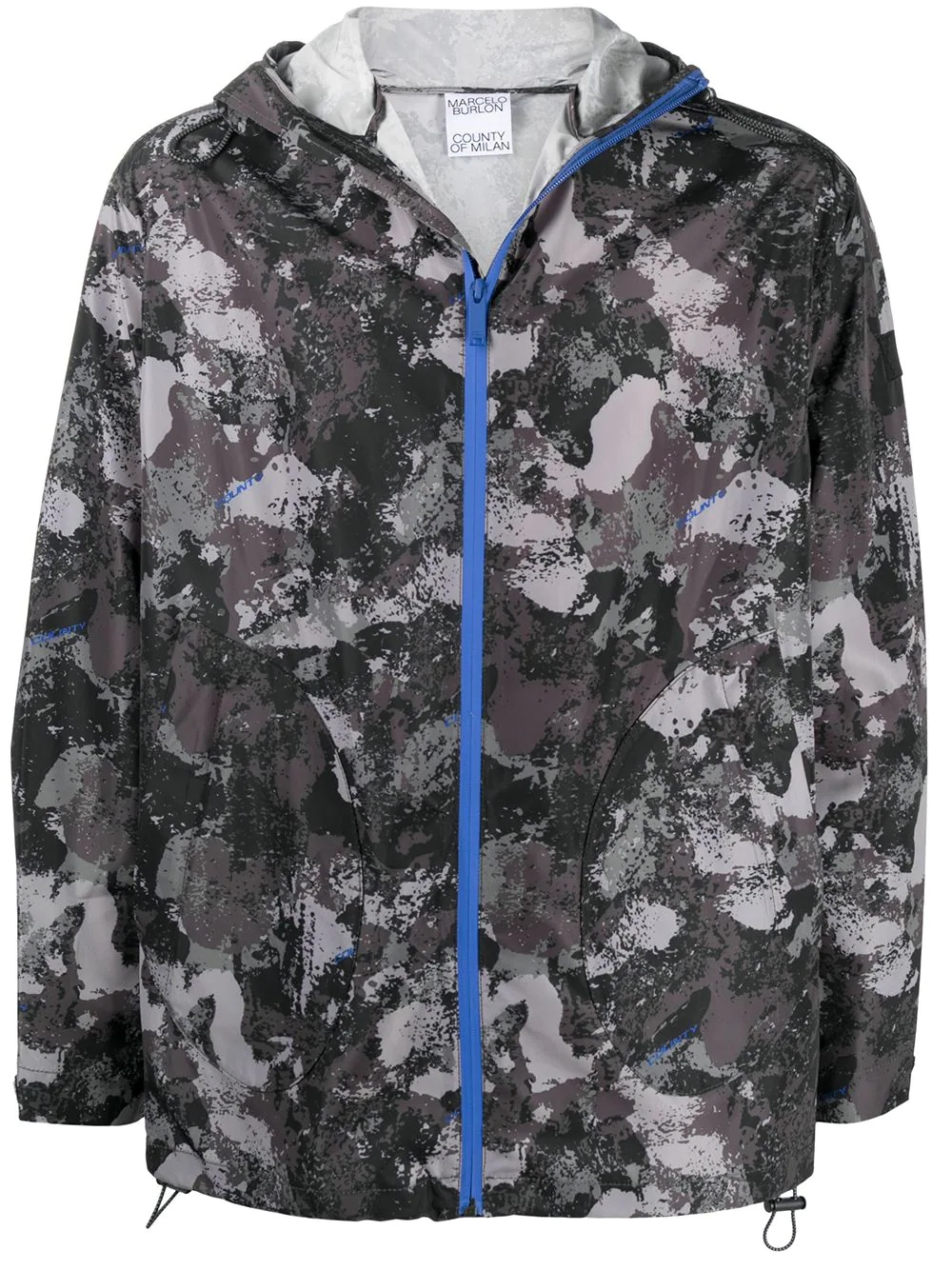 camouflage print hooded windbreaker - 1