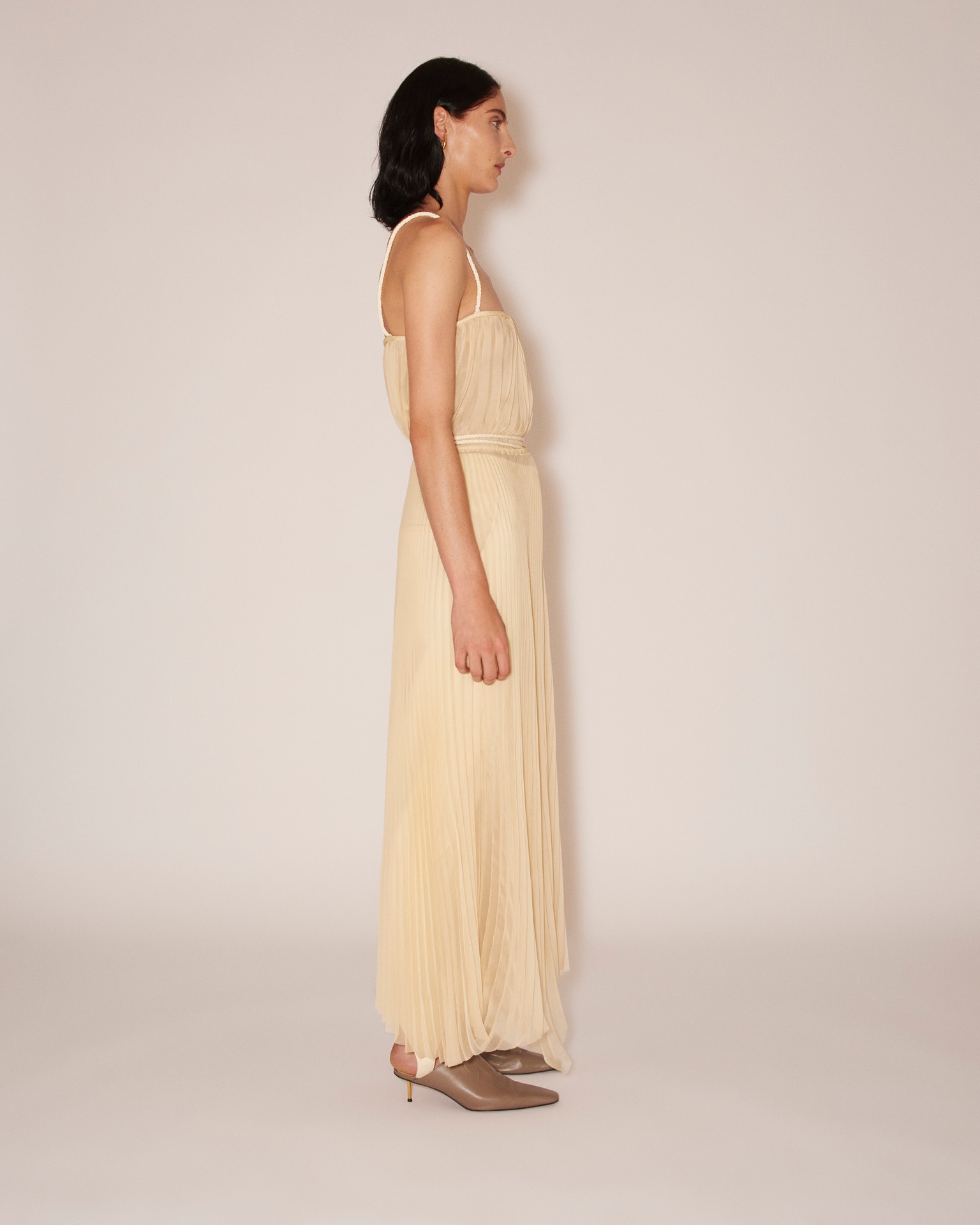 BEEJA - Pleated midi skirt - Cream - 3