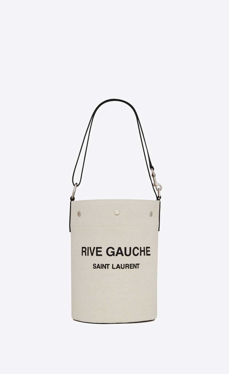 rive gauche bucket bag in linen - 1