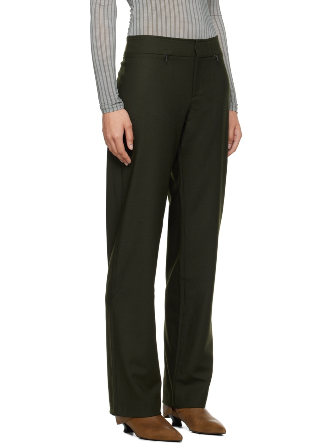 Khaki Baozi Trousers - 2