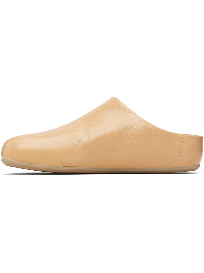 MM6 Maison Margiela Beige Factory Sabot Loafers outlook