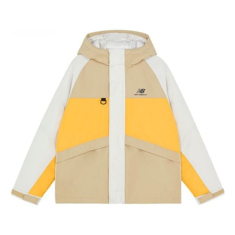 New Balance Trendy Color Block Jacket 'Beige White Yellow' AMJ13330-AUL - 1