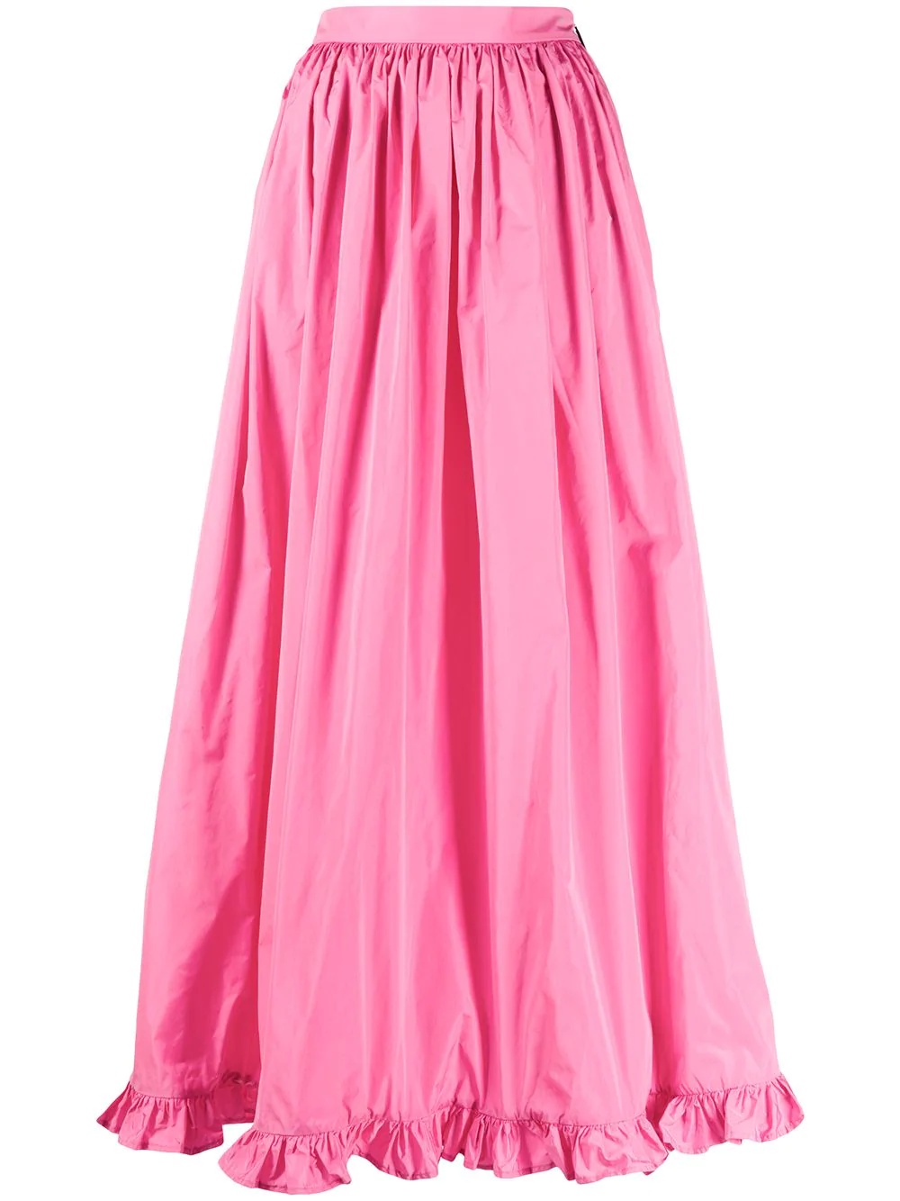 ruffle-hem long skirt - 1