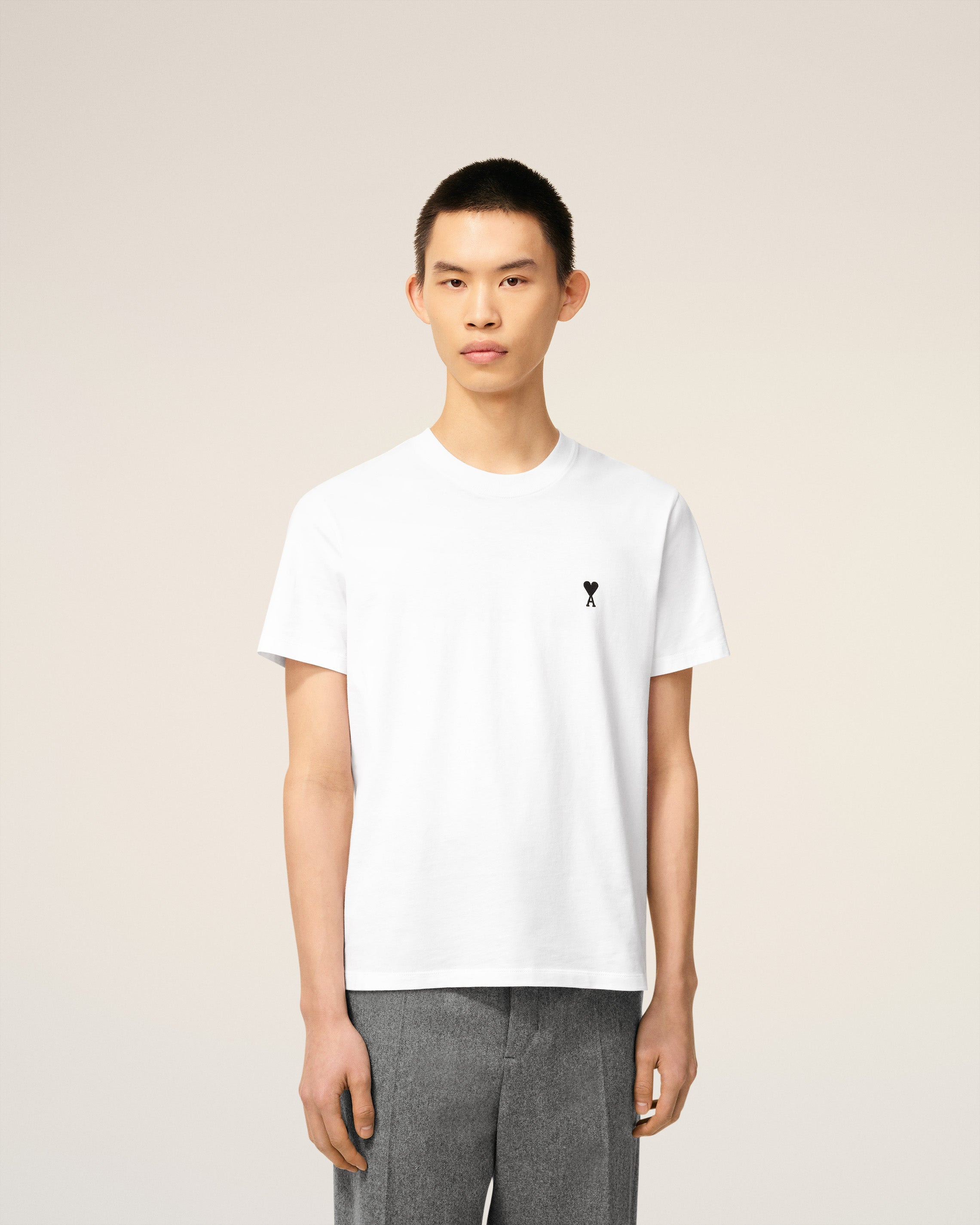 WHITE COTTON AMI DE COEUR T-SHIRT - 3
